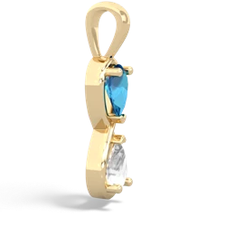 London Topaz Infinity 14K Yellow Gold pendant P5050