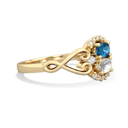 London Topaz Love Nest 14K Yellow Gold ring R5860