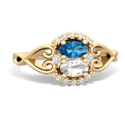 London Topaz Love Nest 14K Yellow Gold ring R5860