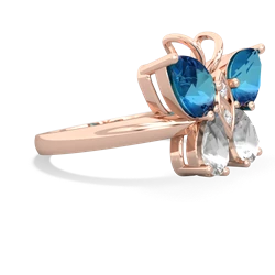 London Topaz Butterfly 14K Rose Gold ring R2215