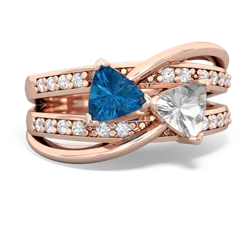 London Topaz Bowtie 14K Rose Gold ring R2360