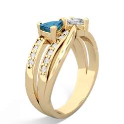 London Topaz Bowtie 14K Yellow Gold ring R2360