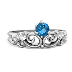 London Topaz Crown Keepsake 14K White Gold ring R5740