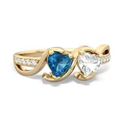 London Topaz Side By Side 14K Yellow Gold ring R3090