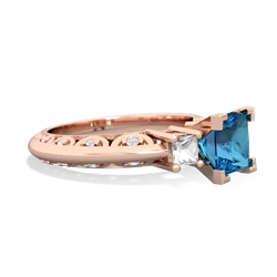 London Topaz Eternal Embrace Engagement 14K Rose Gold ring C2001