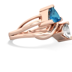 London Topaz Split Band Swirl 14K Rose Gold ring R2341