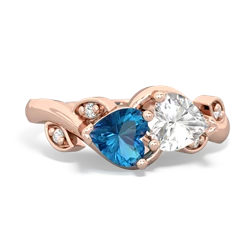 London Topaz Floral Elegance 14K Rose Gold ring R5790