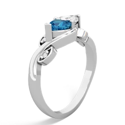 London Topaz Floral Elegance 14K White Gold ring R5790