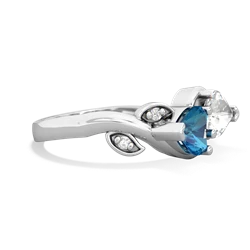 London Topaz Floral Elegance 14K White Gold ring R5790