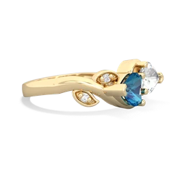 London Topaz Floral Elegance 14K Yellow Gold ring R5790