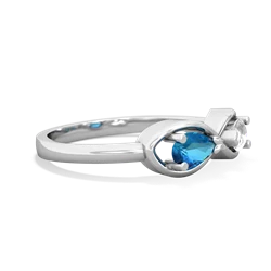 London Topaz Infinity 14K White Gold ring R5050