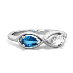 London Topaz Infinity 14K White Gold ring R5050