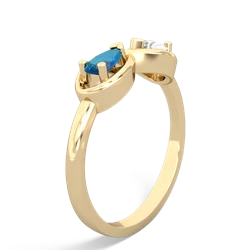 London Topaz Infinity 14K Yellow Gold ring R5050