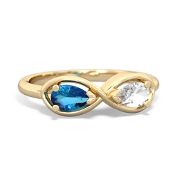 London Topaz Infinity 14K Yellow Gold ring R5050