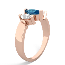 London Topaz Three Peeks 14K Rose Gold ring R2433