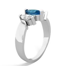 London Topaz Three Peeks 14K White Gold ring R2433