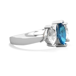 London Topaz Three Peeks 14K White Gold ring R2433