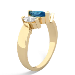 London Topaz Three Peeks 14K Yellow Gold ring R2433