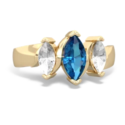 London Topaz Three Peeks 14K Yellow Gold ring R2433