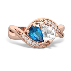 London Topaz Summer Winds 14K Rose Gold ring R5342