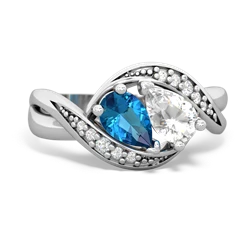 London Topaz Summer Winds 14K White Gold ring R5342