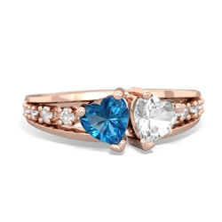 London Topaz Heart To Heart 14K Rose Gold ring R3342