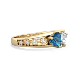 London Topaz Heart To Heart 14K Yellow Gold ring R3342