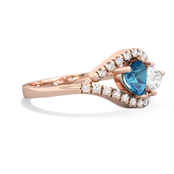 London Topaz Mother And Child 14K Rose Gold ring R3010