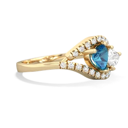 London Topaz Mother And Child 14K Yellow Gold ring R3010