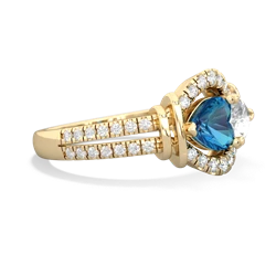 London Topaz Art-Deco Keepsake 14K Yellow Gold ring R5630