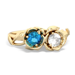 London Topaz Rose Garden 14K Yellow Gold ring R5510