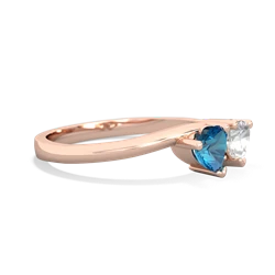 London Topaz Sweethearts 14K Rose Gold ring R5260