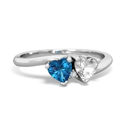 London Topaz Sweethearts 14K White Gold ring R5260