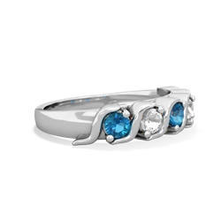 London Topaz Anniversary Band 14K White Gold ring R2089