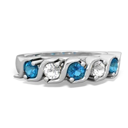 London Topaz Anniversary Band 14K White Gold ring R2089