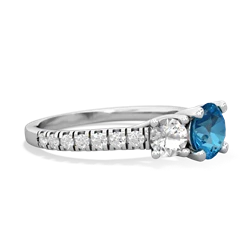 London Topaz Pave Trellis 14K White Gold ring R5500