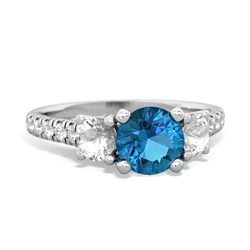 London Topaz Pave Trellis 14K White Gold ring R5500