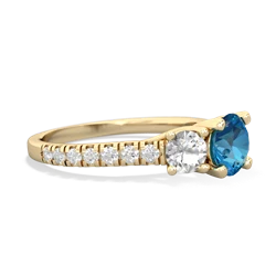 London Topaz Pave Trellis 14K Yellow Gold ring R5500