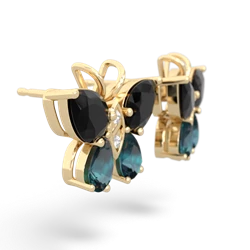 Onyx Butterfly 14K Yellow Gold earrings E2215