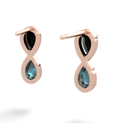 Onyx Infinity 14K Rose Gold earrings E5050