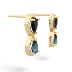 Onyx Infinity 14K Yellow Gold earrings E5050