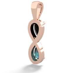 Onyx Infinity 14K Rose Gold pendant P5050