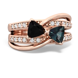 Onyx Bowtie 14K Rose Gold ring R2360