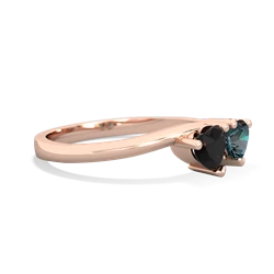 Onyx Sweethearts 14K Rose Gold ring R5260