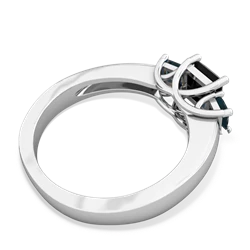 Onyx Three Stone Trellis 14K White Gold ring R4015