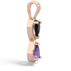 Onyx Infinity 14K Rose Gold pendant P5050