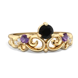 Onyx Crown Keepsake 14K Yellow Gold ring R5740