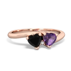 Onyx Sweethearts 14K Rose Gold ring R5260