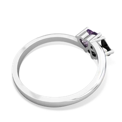 Onyx Sweethearts 14K White Gold ring R5260