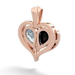 Onyx Two Become One 14K Rose Gold pendant P5330